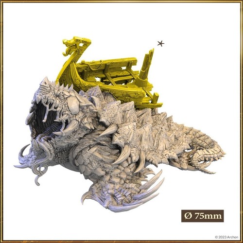 Dragon turtle miniature - turtle,