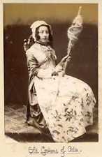France, Old costume of Arles. Femme Arlésienne  Vintage albumen print. Tirage 