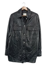 BERSHKA Veste en cuir
