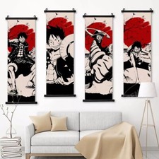 One piece toile imprimée cadre déroulant japonais décoration manga luffy zoro
