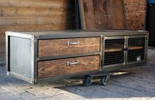 Meuble télévision style industriel bois et mètal meuble industriel 