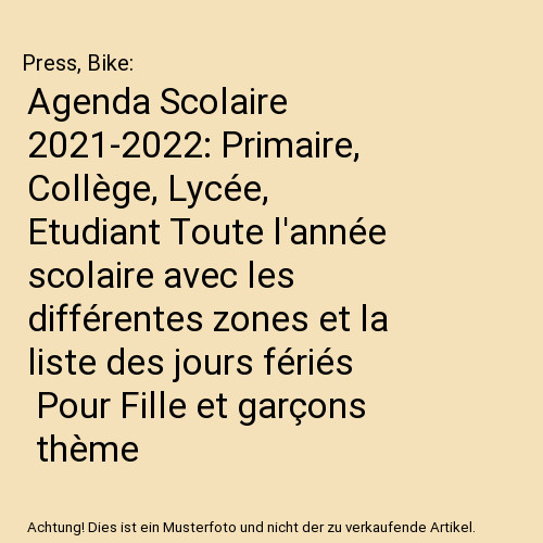 Agenda scolaire 2021 2022 - agenda,