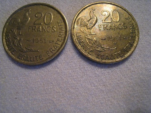 Pièces francs g guiraud - 20,
