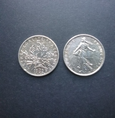 Pièce argent semeuse - argent, 5f