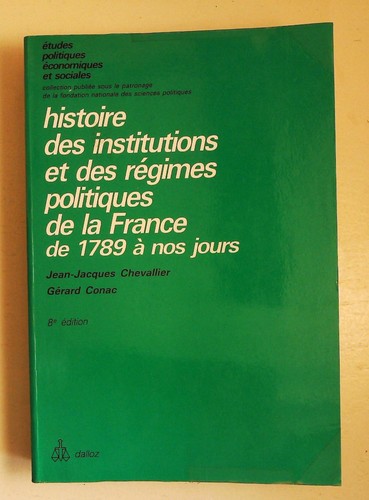 Histoire des institutions - , et