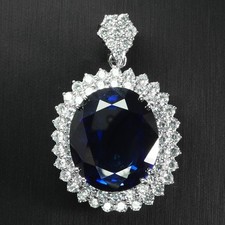 PENDENTIFS DOUBLE HALO BLEU