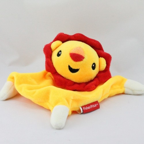 Doudou plat lion jaune - ,