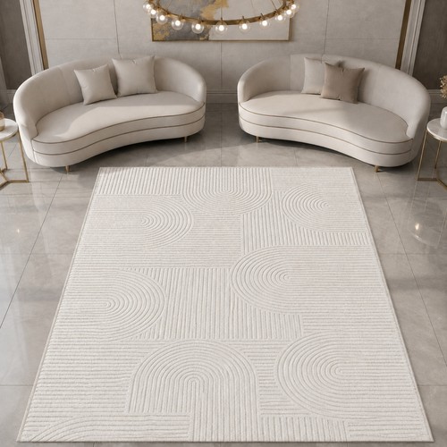 Tapis crème motif ornement