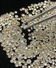 Naturel Diamant Lot 0.5 + Cts Décolleté 1.5-3.0MM Rond Brillant Coupe Jaune