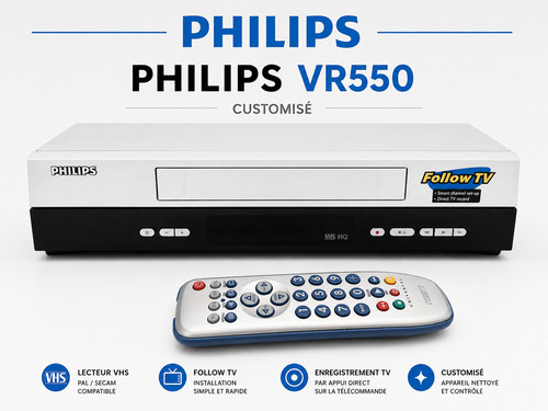 Magnétoscope philips vr550 - magnétoscope,