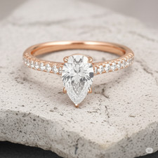 Bague moissanite or rose 14