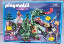 PLAYMOBIL USA 3345 DRAGON VERT chevalier princesse cheval armure BOITE NEUF 2001