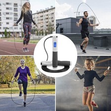 Corde à Sauter Sans Fil Sport avec Compteur Jump Rope Réglable 