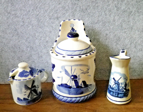 Lot delft blue pot - lot, sel,