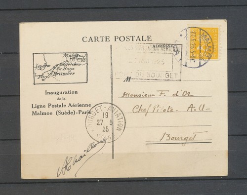 1925 paris malmoe signée - cp,