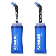 Gourde Souple Pliable Flasque Running avec Longue Paille Bouteille d'eau Soup...