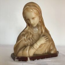 TORA 159 - Buste de la Vierge Marie en cire - Signé Edit AR - XXe
