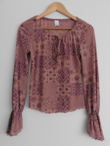 Blouse voile vieux rose et - voile,