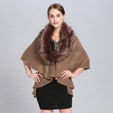 Femme Faux Col Fourrure