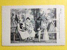 cpa Gravure ANCIEN PARIS Les BONNES, NOURRICES aux TUILERIES vers 1820
