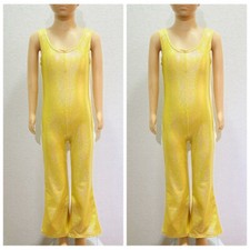 Fille Garçons Enfants Body Combinaison Gilet Costume Brillant Évasé Dancewear