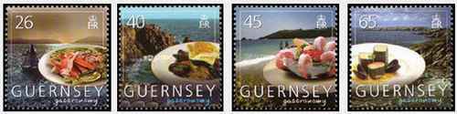 Timbres gastronomie guernesey - timbres,