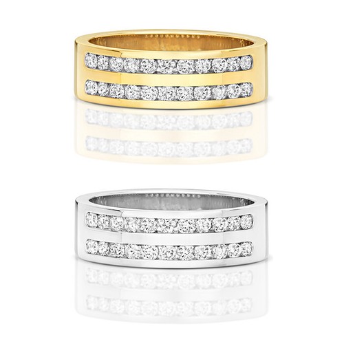 Bague femme semi - bague, or