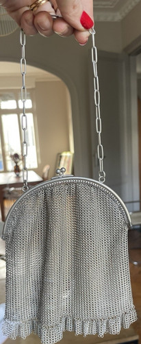 Sac ancien maille - , métallique