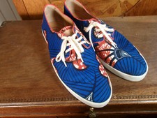 Chaussures basket toile Bleu/marron Panafrica 44fr interieur cuir