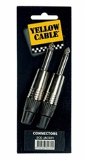 YELLOW CABLE . REF JACK01 - 2 JACKS MONO 6.35 MALE