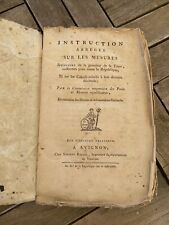 Instruction abregee sur les mesures deduites de la grandeur de la terre - 1794