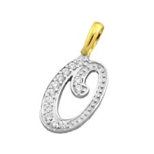 585/14K Or Pendentif Lettre Ou