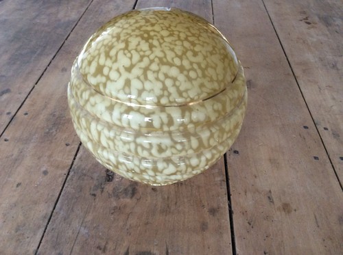 Boule verre clichy jaune - boule, &