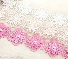 RUBAN DENTELLE APPLIQUE FLEUR
