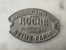 Plaque Chaudière Loco Trains Ancienne REIMS ROCHE