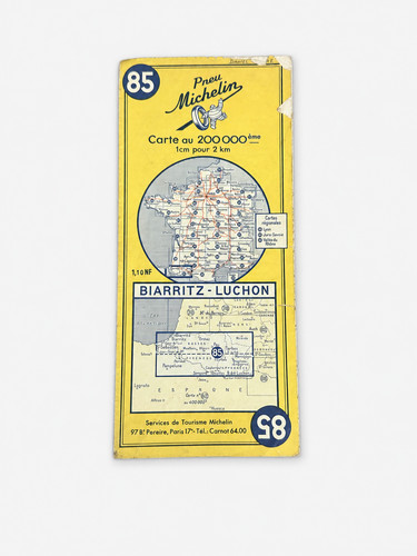 Carte routière ancienne