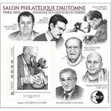 BLOC CNEP Salon philatélique d'Automne Paris 2025 Hommage aux graveurs NEUF**