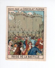 Chromo FRANCE Prise de la Bastille 1789  PUPIER Europe Didactique  2 scans