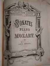 Mozart partitions anciennes de musique 19 sonates Col. Litolff Fin 19ème TBE