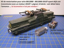 Kit Motorisation locomotive électrique version pignon JOUEF BB12000 13000 HO 