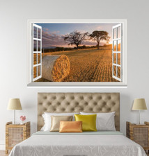 3D prairie ciel 568 fenêtres ouvertes WallPaper peintures murales mur impression déco Carly