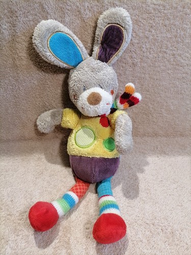Doudou peluche lapin jaune - doudou,