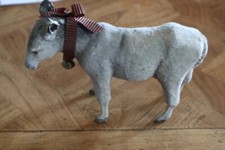 bel ane de creche santon DEVINEAU avec une clochette 12cm