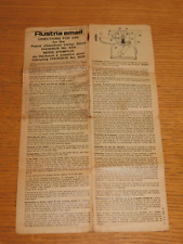 VINTAGE ancien NOTICE rechaud PHOEBUS 625 austria email JMR camp stove GASOLINE