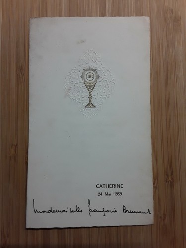 Menu communion 1959 - communion,