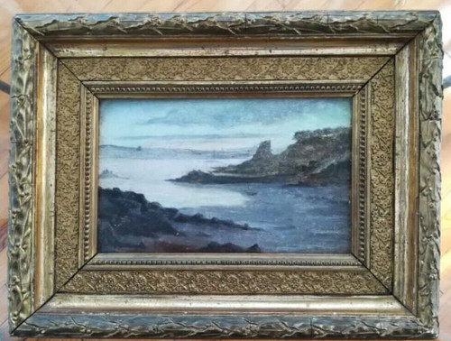 Tableau ancien huile paysage - tableau,