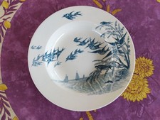 Assiette Creuse Terre de Fer Jules Vieillard Bordeaux Service Hirondelles Ivoire