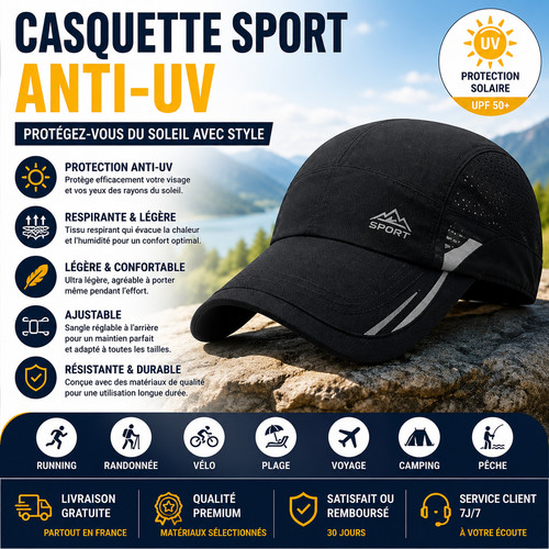 Casquette sport anti homme - casquette,