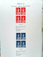 Collection historique du timbre poste Français planche 14