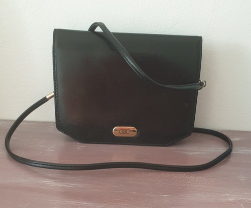 Sac pochette cuir noir - en,